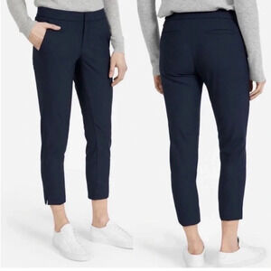 Everlane Slim Ankle Wool Stretch Trouser in Navy Blue Size 2